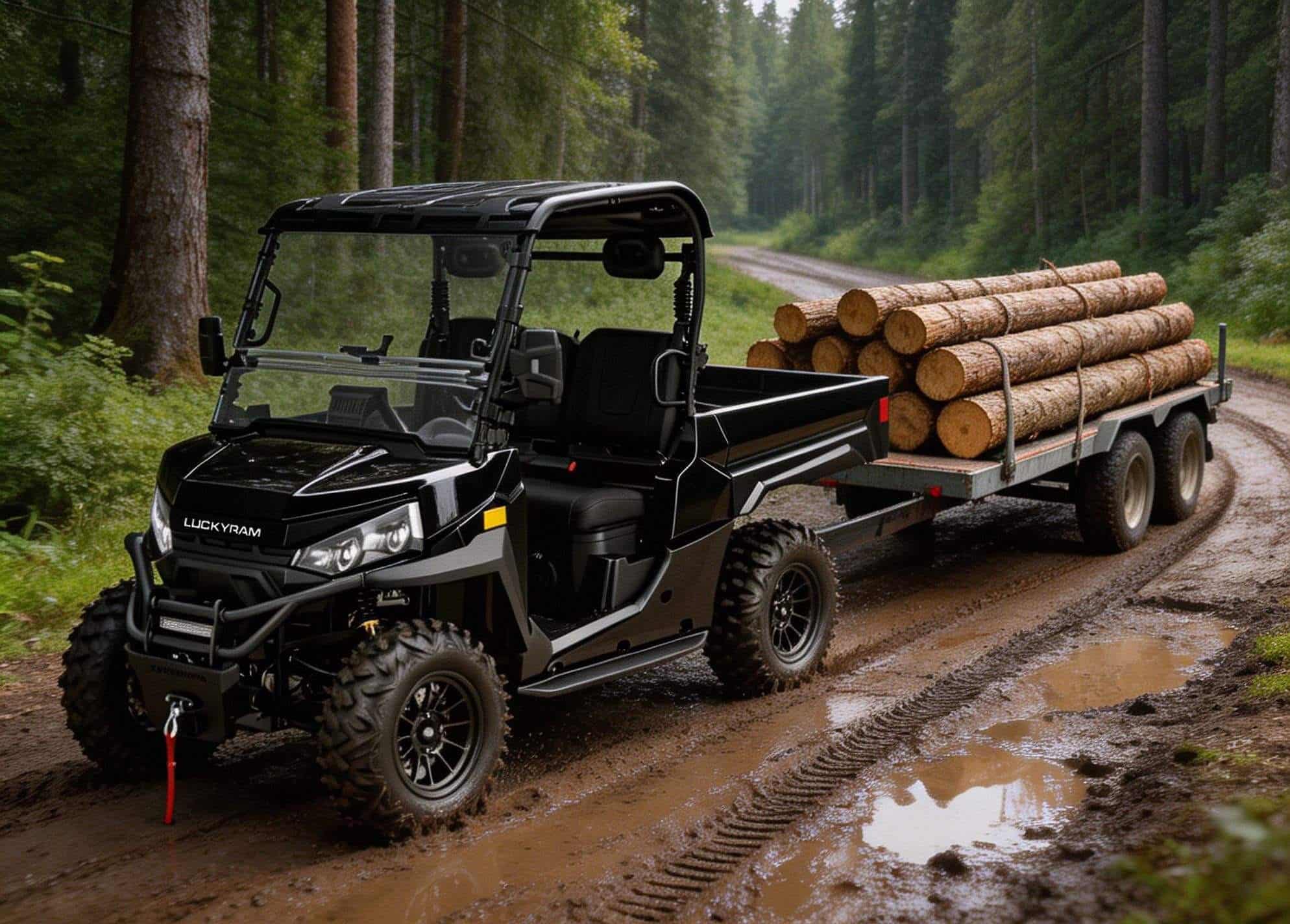 UTV Motor AC 10KW untuk Memburu 4WD 73.6V 150Ah 400mm Mendayung