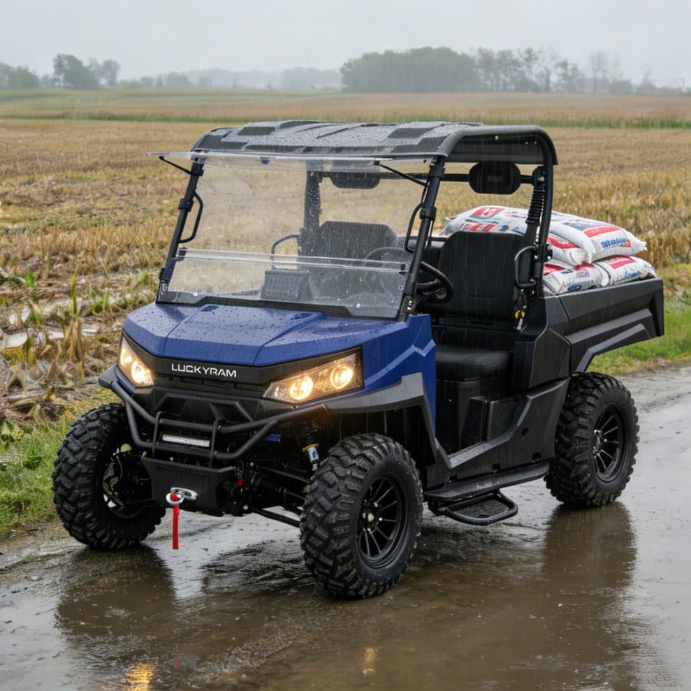 4WD Farm UTV PKE Tanpa Kunci 80-100km Julat 14 Inci Tayar Luar Jalan