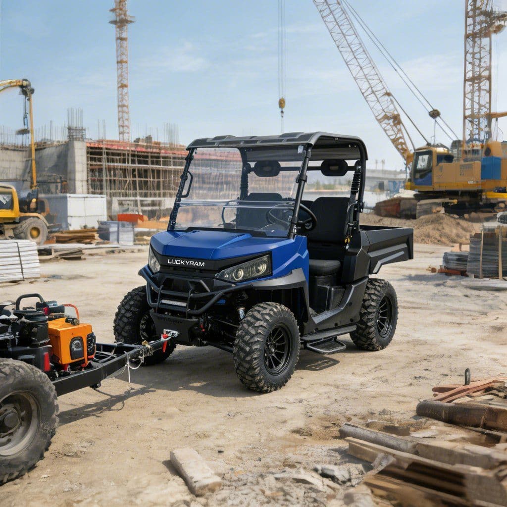 4WD off Road UTV untuk Memburu 1000kg Menunda 20kw Kuasa Puncak 73.6V
