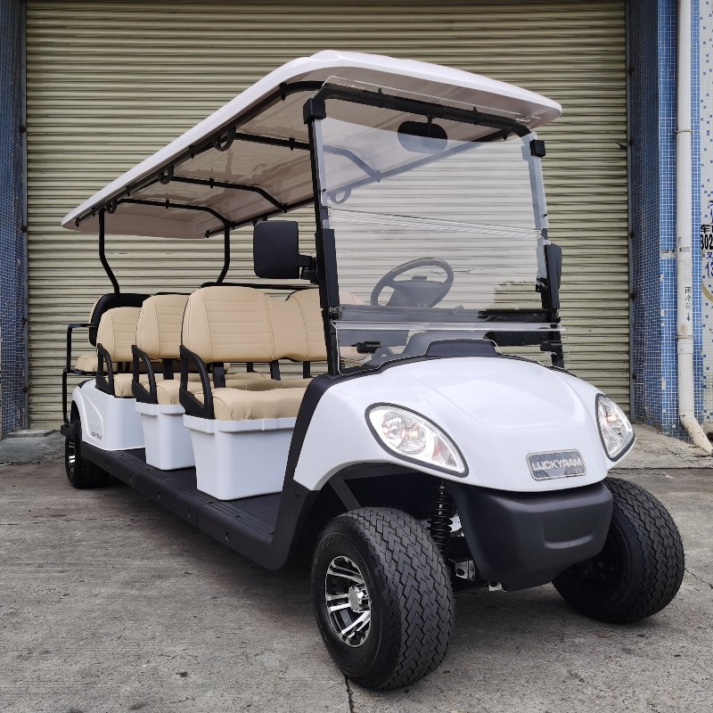 Keranjang golf elektrik 6 tempat duduk dengan bateri lithium