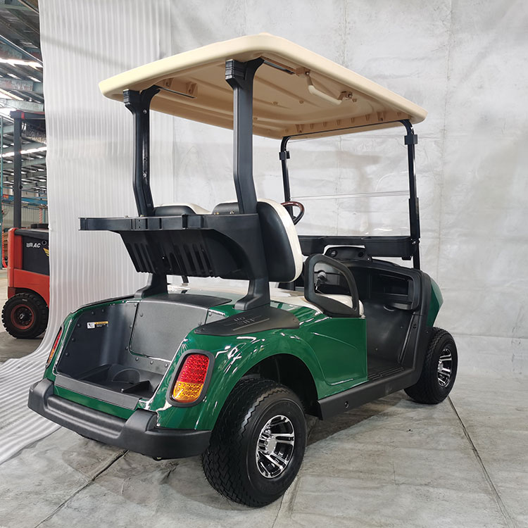 Troli golf elektrik 2 tempat duduk pelbagai warna, dilengkapi dengan bateri litium