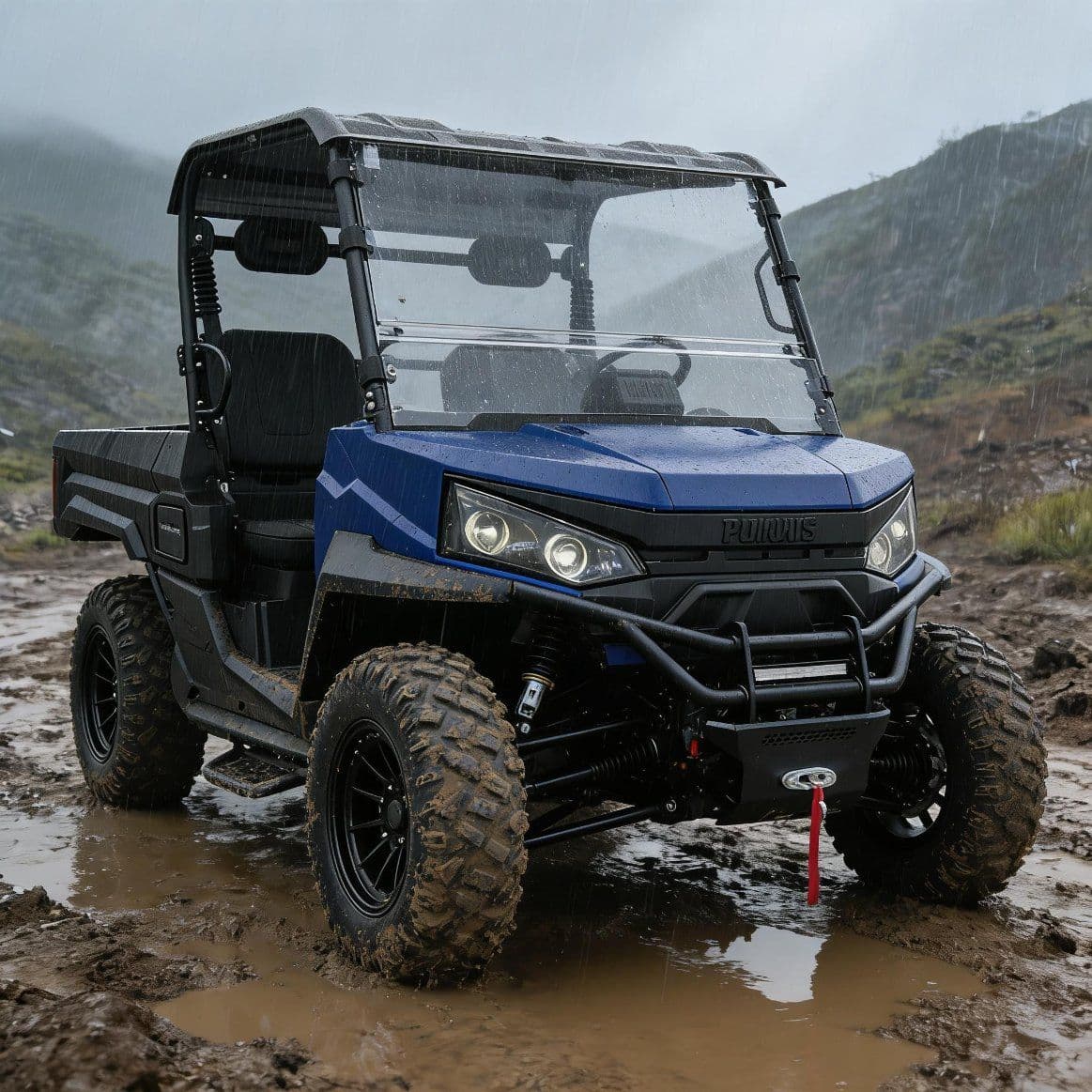 Sistem Permulaan Tanpa Kunci PKE 10KW AC Motor Elektrik UTV 400A Pengawal 80-100km Julat 4WD